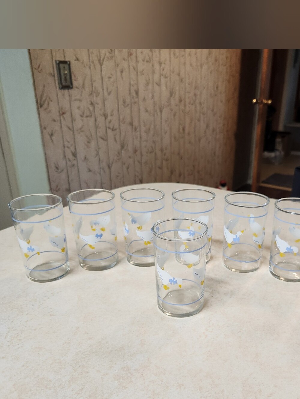 Vintage Libbey Country Goose Juice Glasses | 6oz Tumblers Set of 8 Retro 1980s